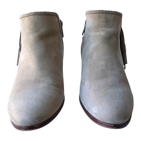 Sam Edelman Paige Suede Fringe Bootie - Putty 9.5 - Picture 9 of 11